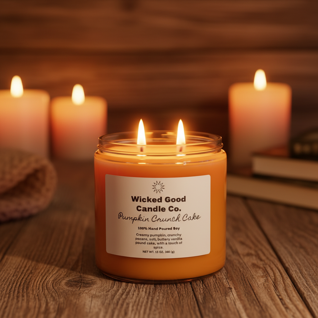 13 oz Double Wick Soy Candle – Photo 4 Lit