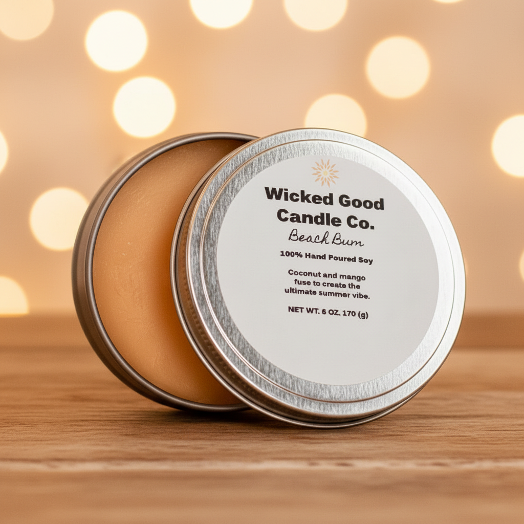 Beach Bum 8oz Candle Tin