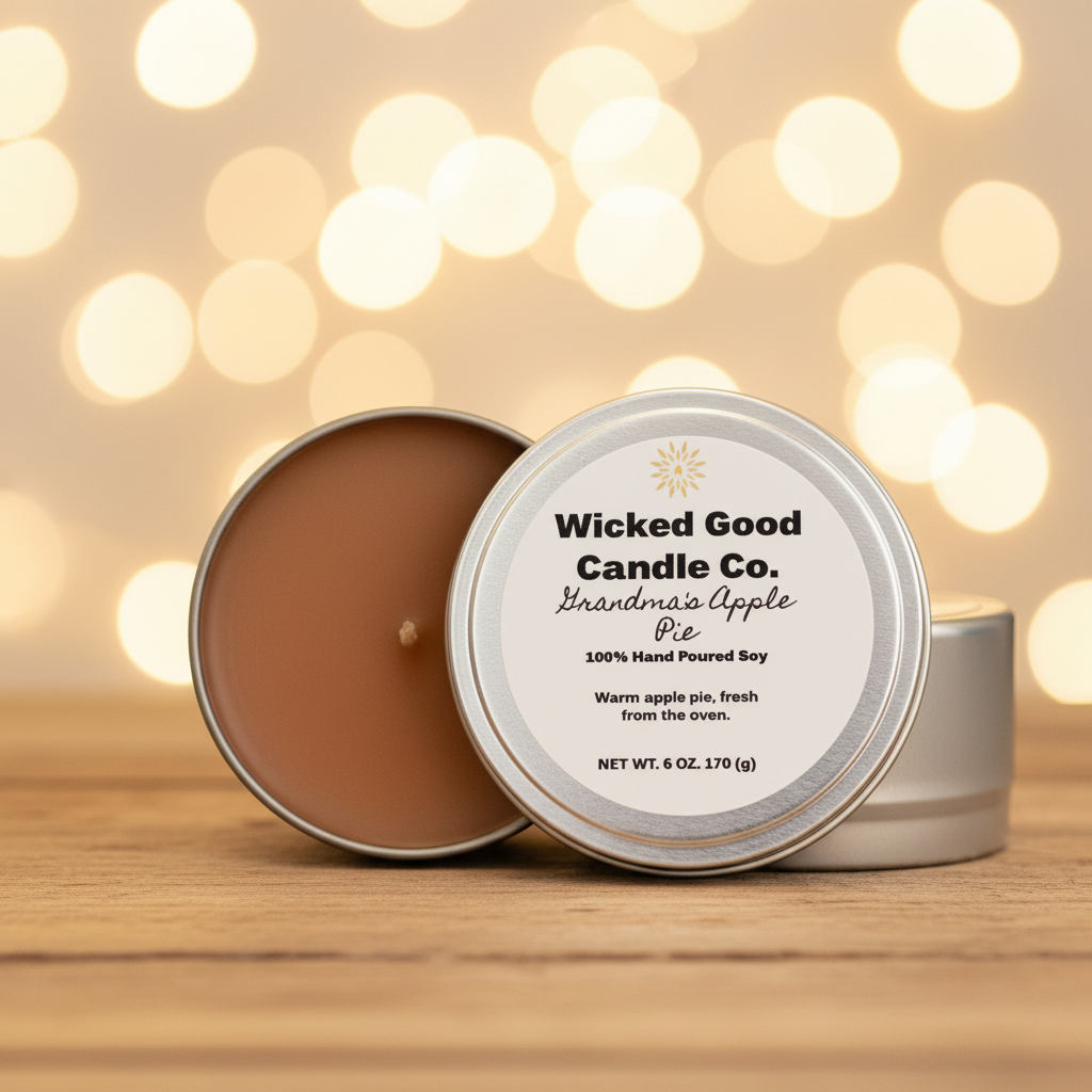 Grandma's Apple Pie 8oz Candle Tin